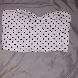 Polka dot tube top